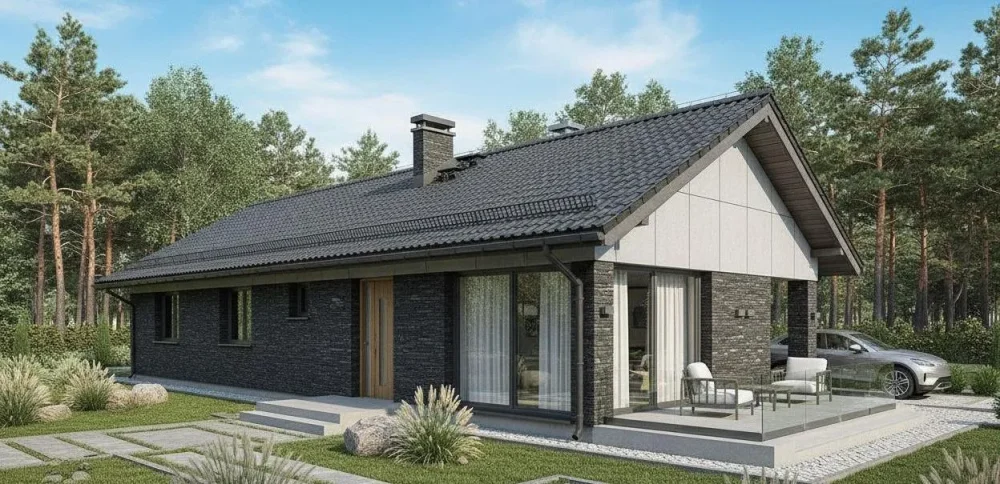 Проект Одноэтажный дом 8 на 19, 114 м2