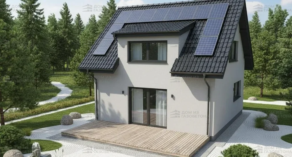 Проект Двухэтажный дом 10 на 8, 84 м2