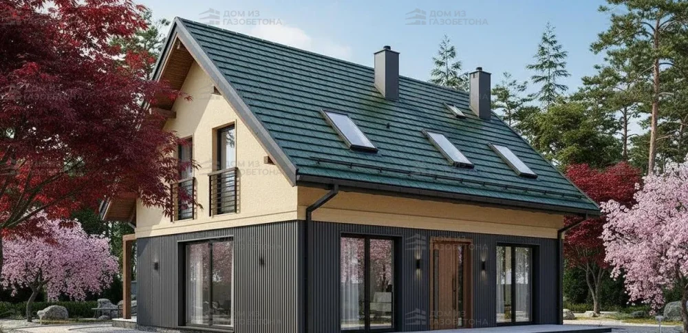 Проект Двухэтажный дом 11 на 8, 131 м2