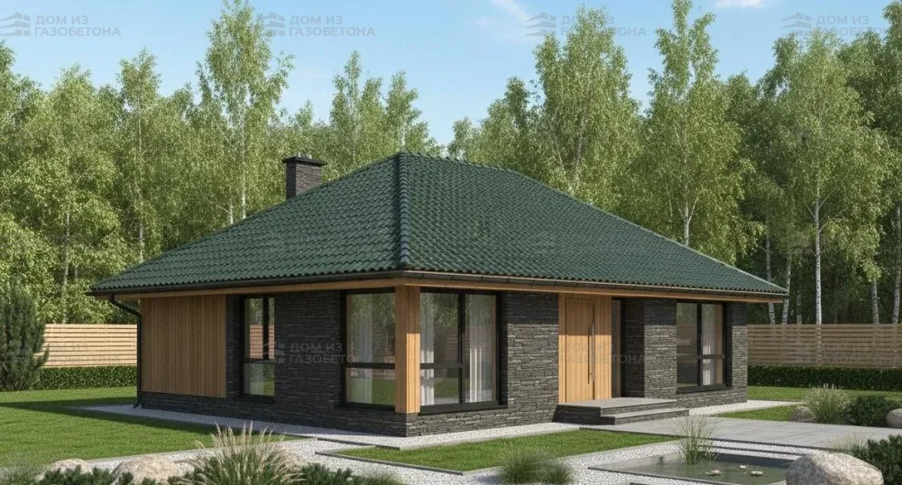 Проект Одноэтажный дом 14 на 10, 113 м2