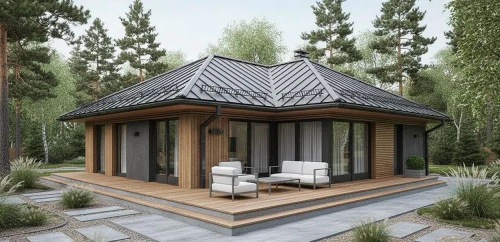 Проект Одноэтажный дом 12 на 17, 123 м2