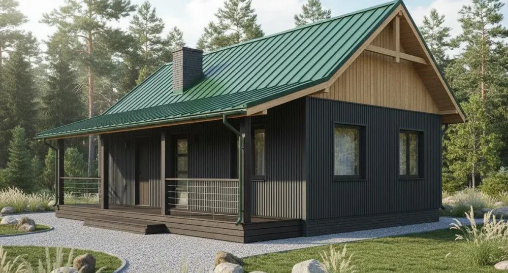 Проект Одноэтажный дом 9 на 9, 54 м2