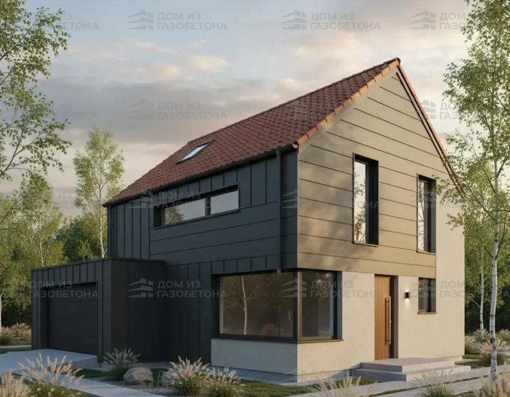 Проект Двухэтажный дом 10 на 9, 122 м2