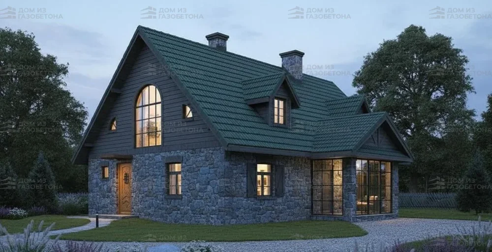 Проект Двухэтажный дом 16 на 13, 233 м2