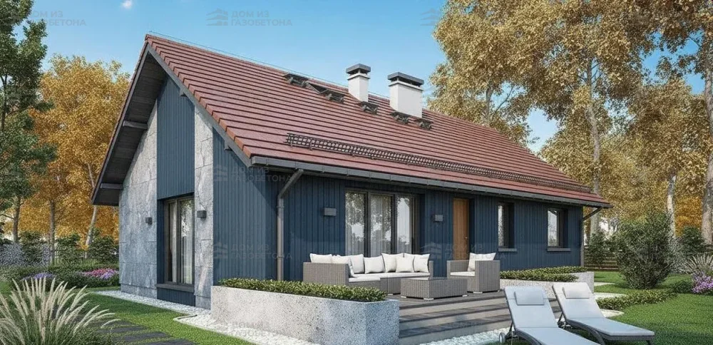 Проект Одноэтажный дом 14 на 9, 104 м2