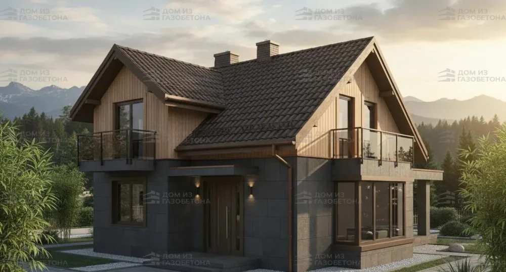 Проект Двухэтажный дом 10 на 11, 177 м2