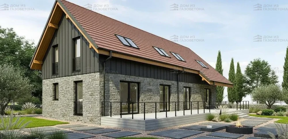 Проект Двухэтажный дом 20 на 9, 124 м2