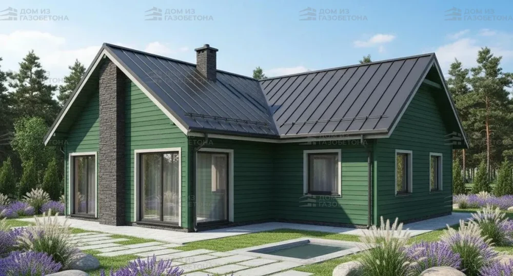 Проект Одноэтажный дом 11 на 10, 91 м2