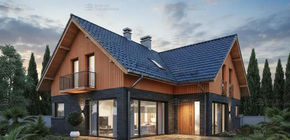 Проект Двухэтажный дом 12 на 11, 142 м2