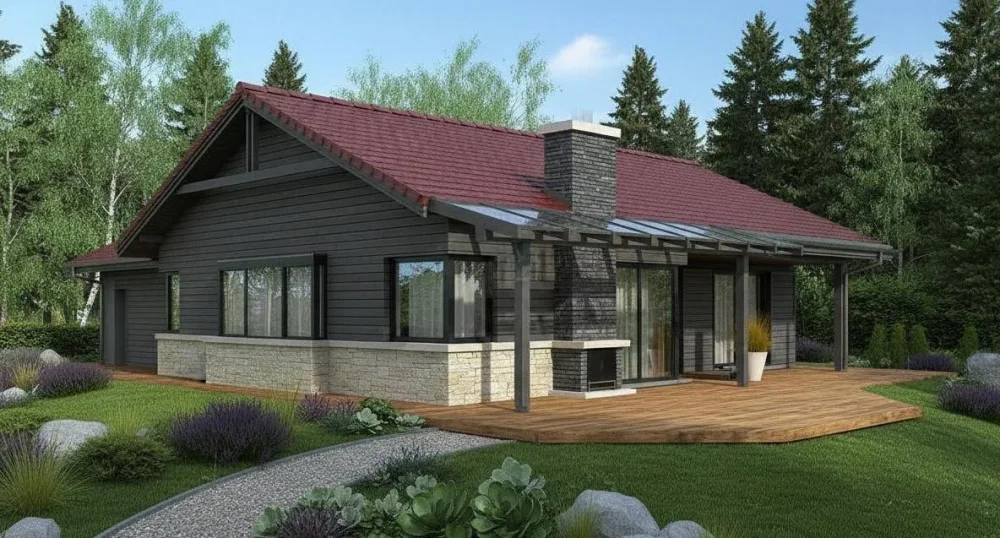 Проект Одноэтажный дом 21 на 14, 156 м2