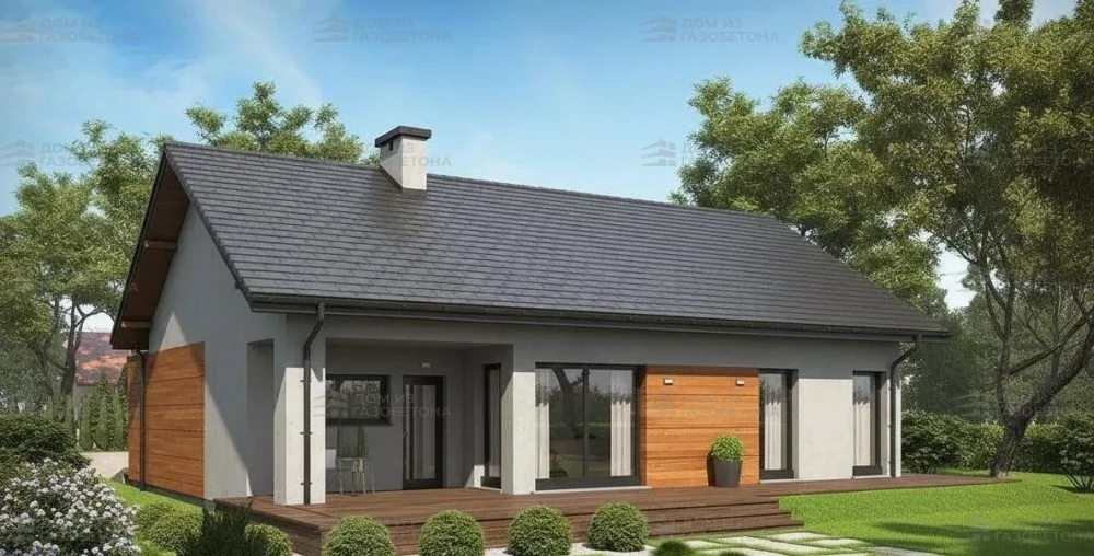 Проект Одноэтажный дом 14 на 12, 115 м2