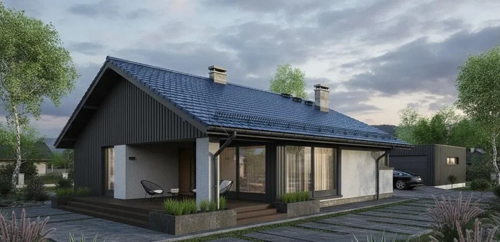 Проект Одноэтажный дом 22 на 11, 155 м2