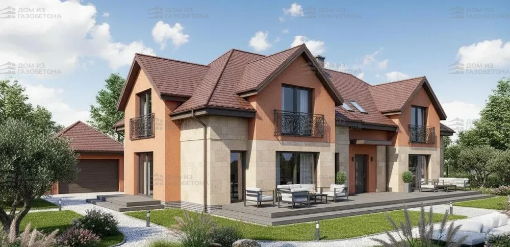 Проект Двухэтажный дом 29 на 17, 445 м2